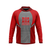 Bellevue High School | Phantom Series | Raglan Long Sleeve Hooded T-Shirt
