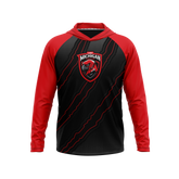 Lake Michigan College | Phantom Series | Raglan Long Sleeve Hooded T-Shirt