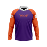 Clemson Esports | Phantom Series | Purple Raglan Long Sleeve Hooded T-Shirt