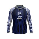 Grays Harbor College | Phantom Series | Raglan Long Sleeve Hooded T-Shirt