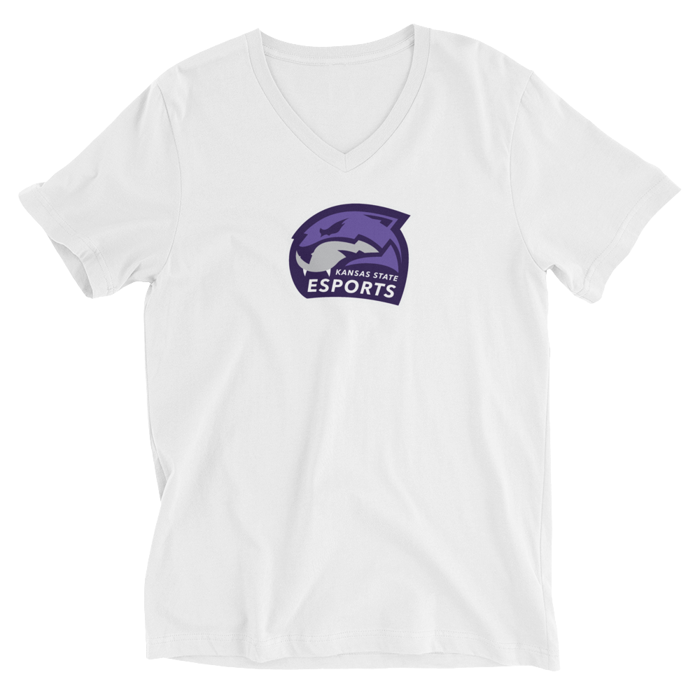 kansas state university gear Esports Club at Kansas State University | Street Gear | Unisex Short Sleeve V-Neck T-Shirt