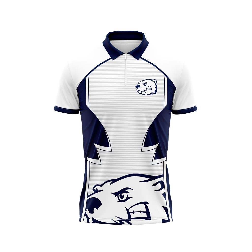 BVU Esports | Immortal Series | Quarter Zip Polo White