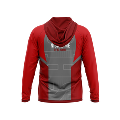 Bellevue High School | Phantom Series | Raglan Long Sleeve Hooded T-Shirt