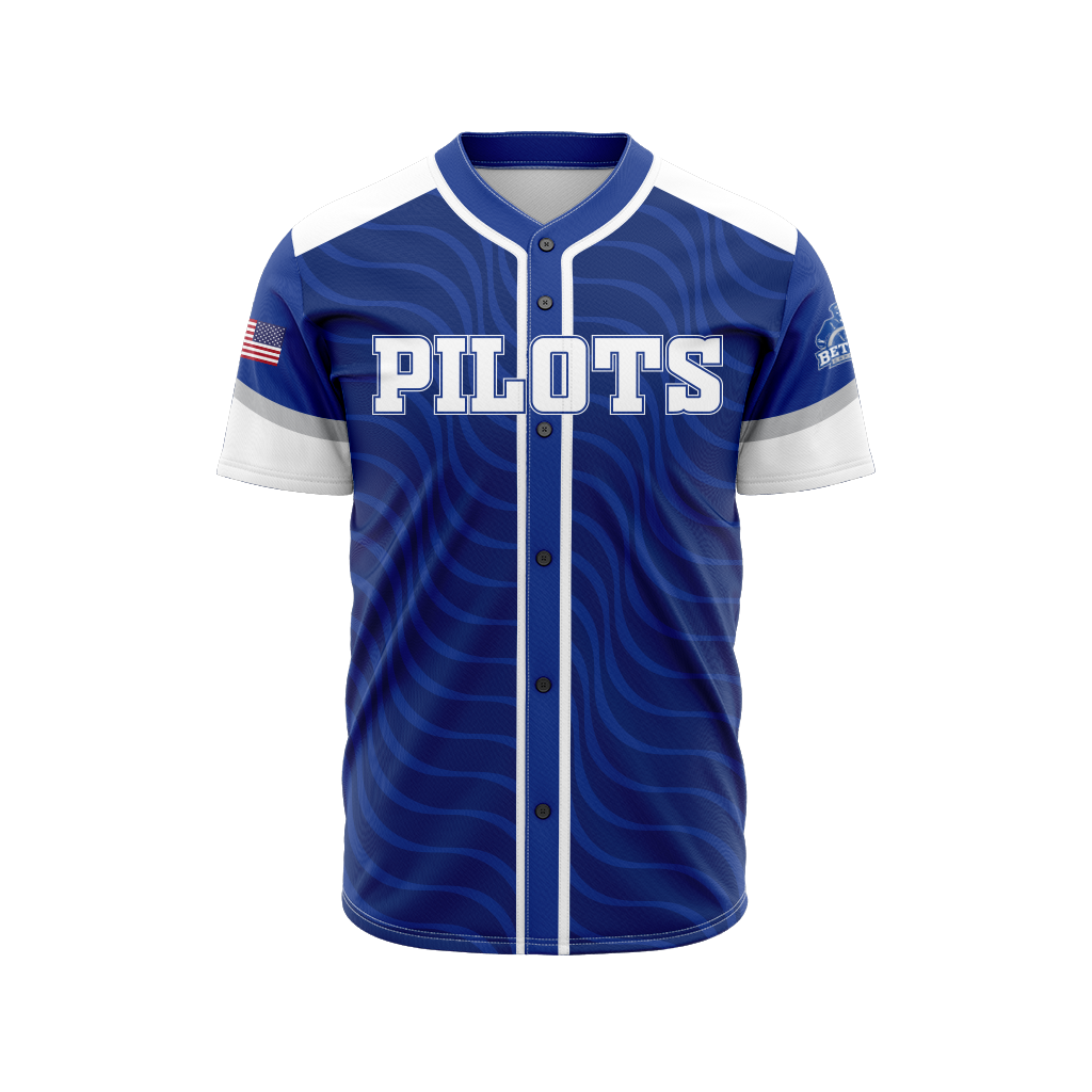 Bethel University Pilots | Baseball Jersey Blue