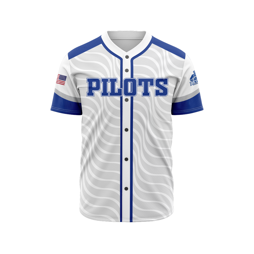 Bethel University Pilots | Baseball Jersey White