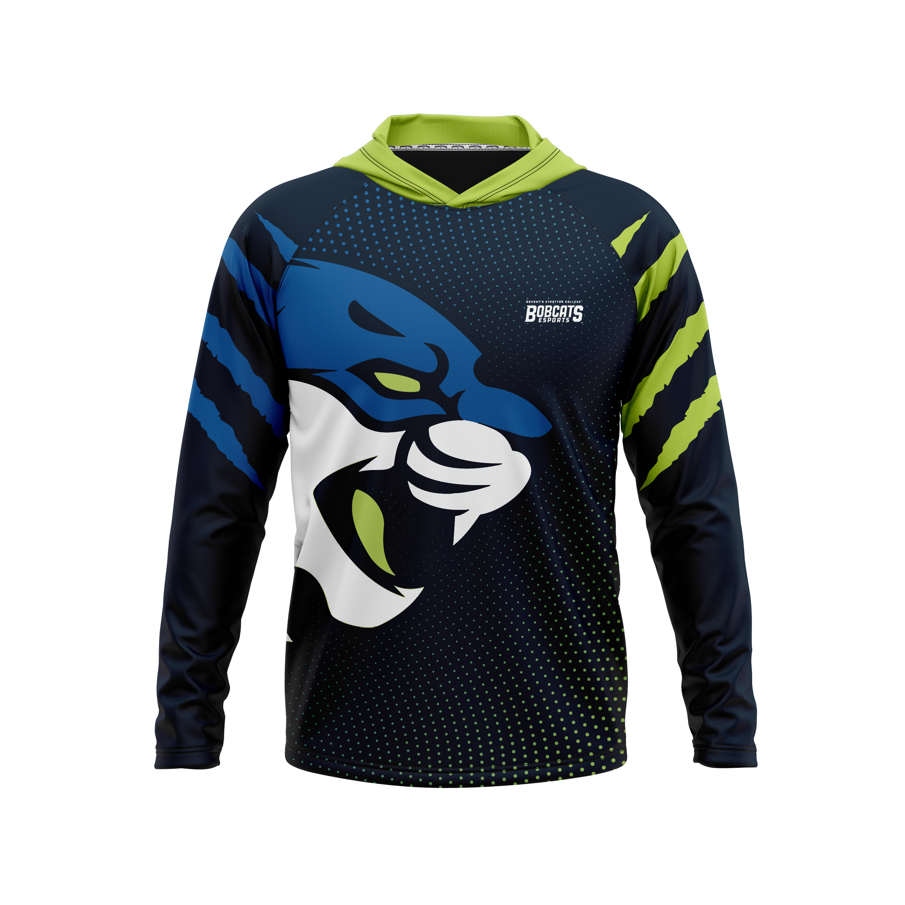 Bryant Stratton Rochester | Phantom Series | Raglan Long Sleeve Hooded T-Shirt