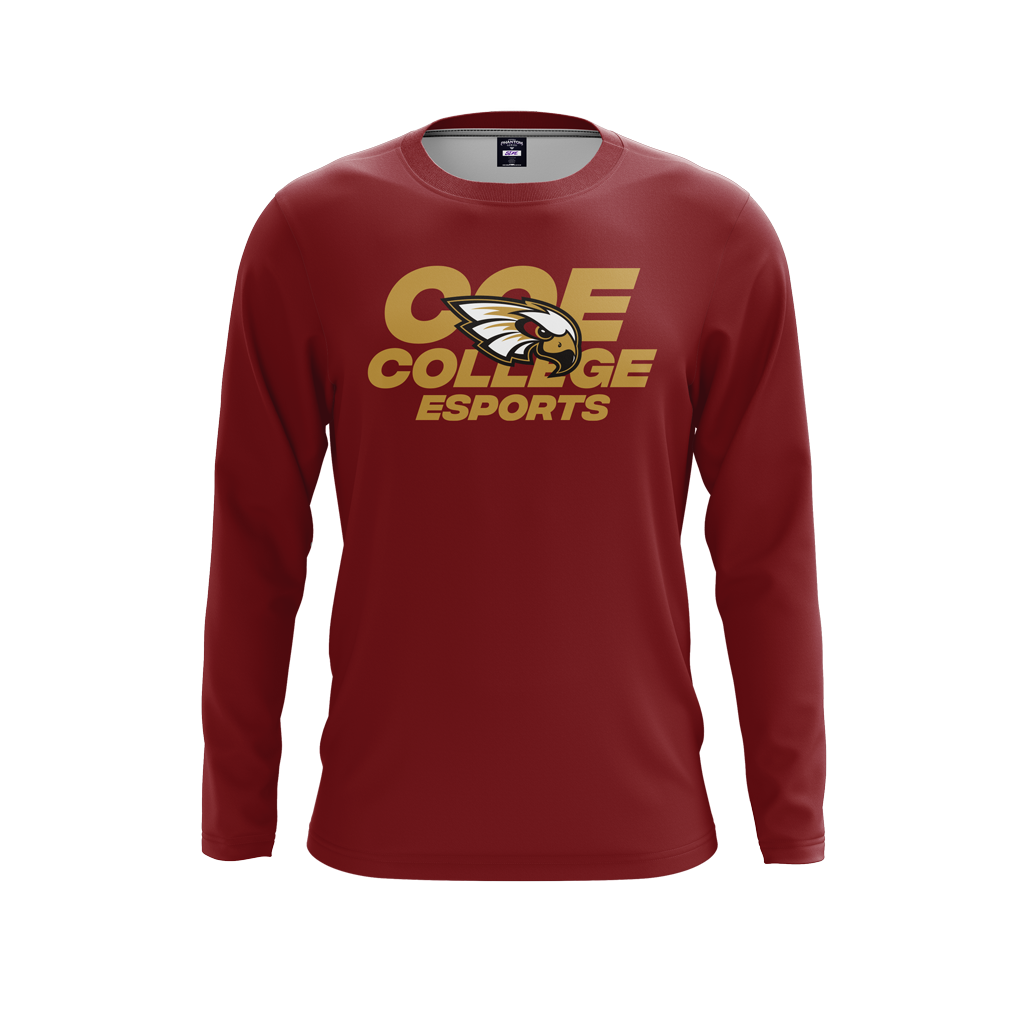 Coe College | Phantom Series | Long Sleeve T-Shirt Crimson 23/24