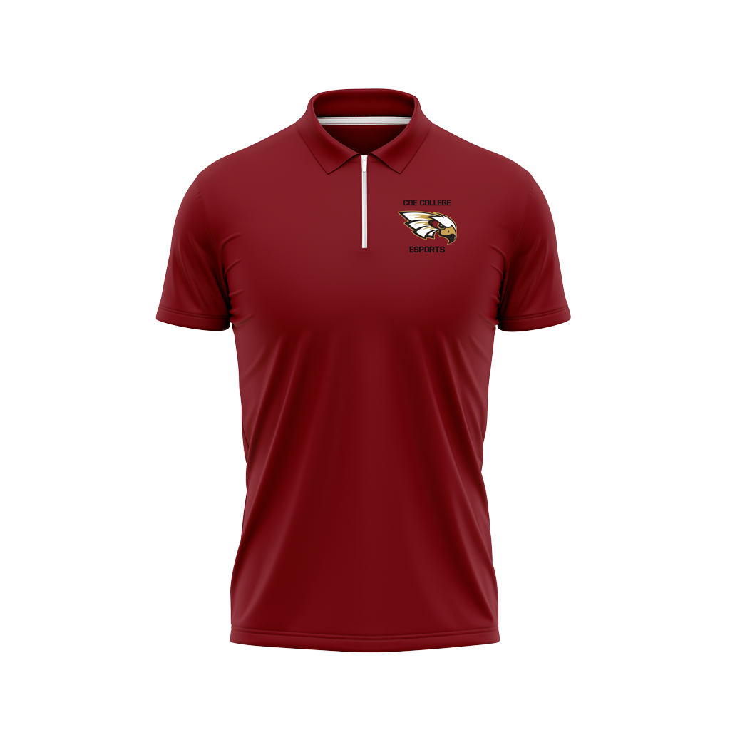 Coe College | Immortal Series | Quarter Zip Polo Crimson 23/24