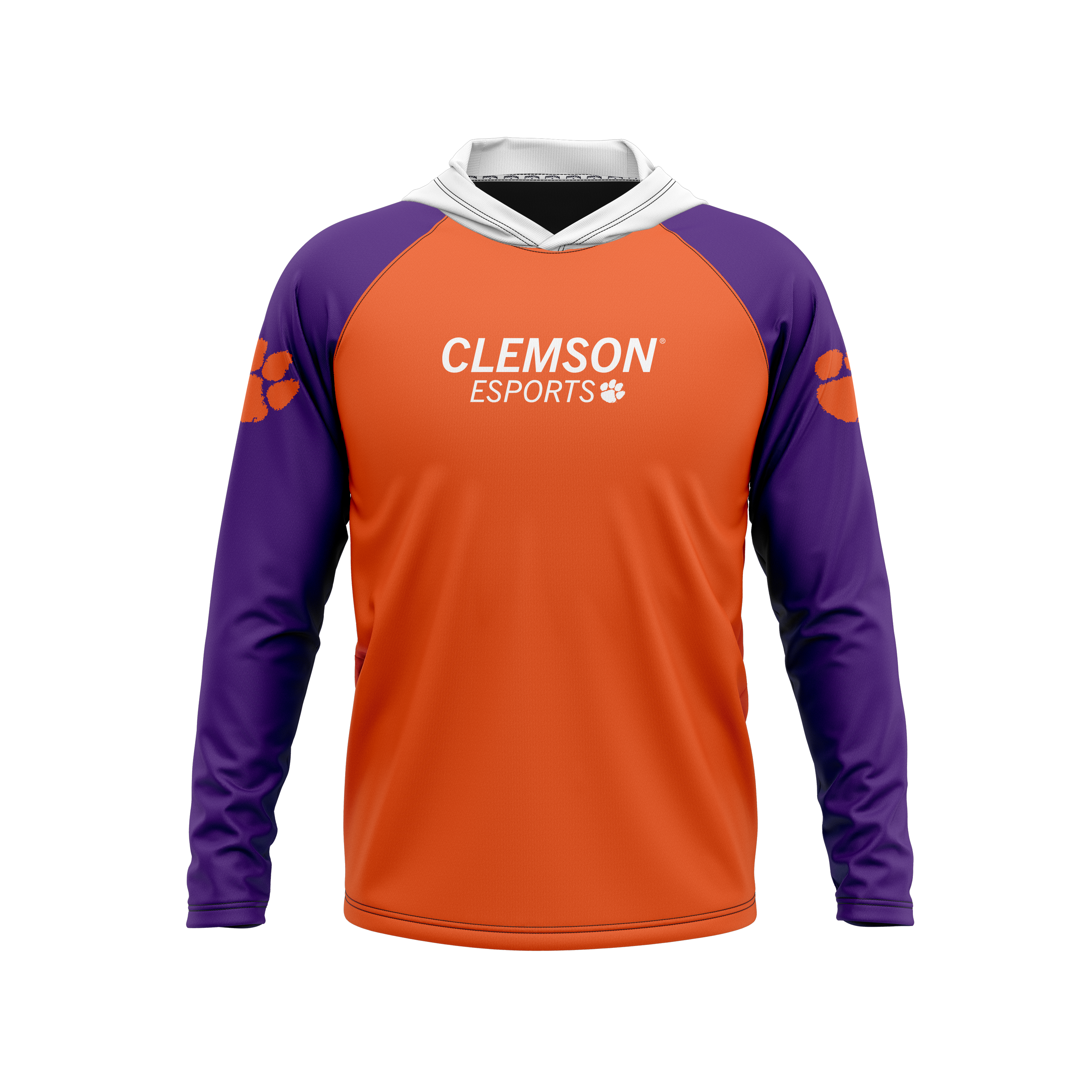 Clemson Esports | Phantom Series | Raglan Long Sleeve Hooded T-Shirt