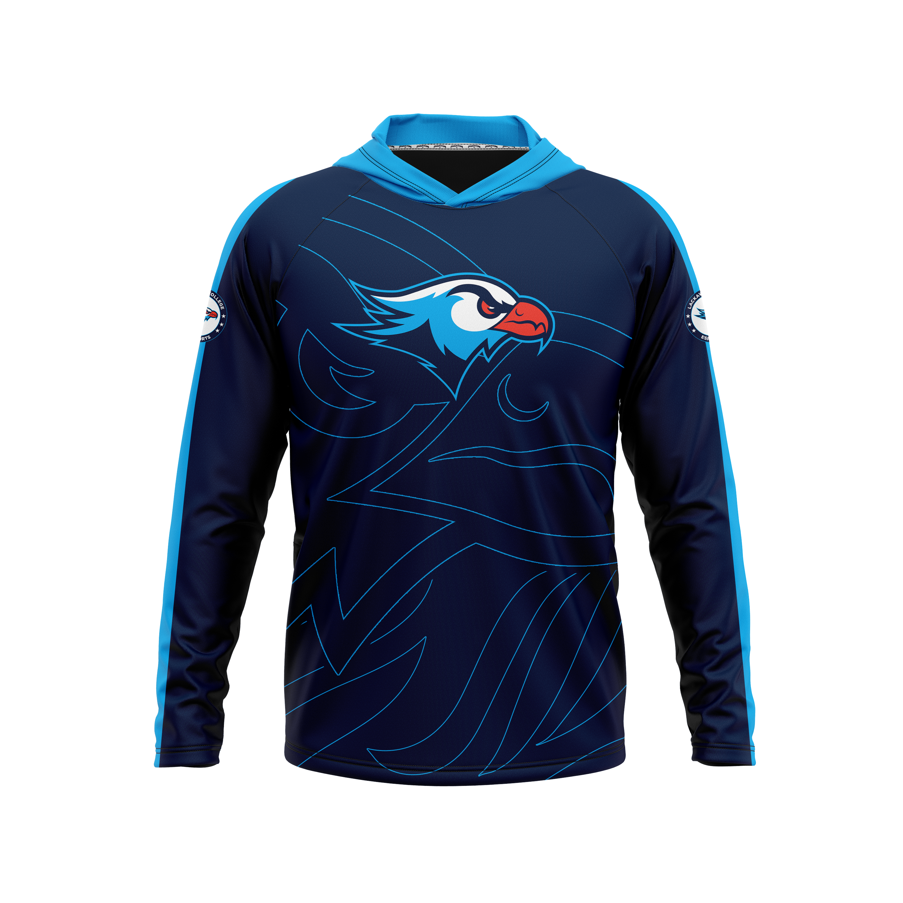 Lackawanna Esports Raglan Long Sleeve Hooded T-Shirt