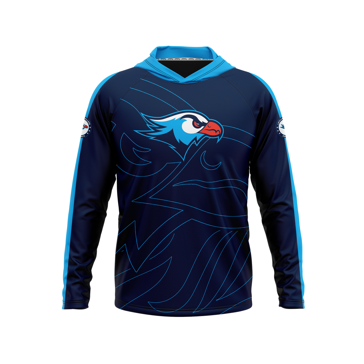 Lackawanna Esports Raglan Long Sleeve Hooded T-Shirt