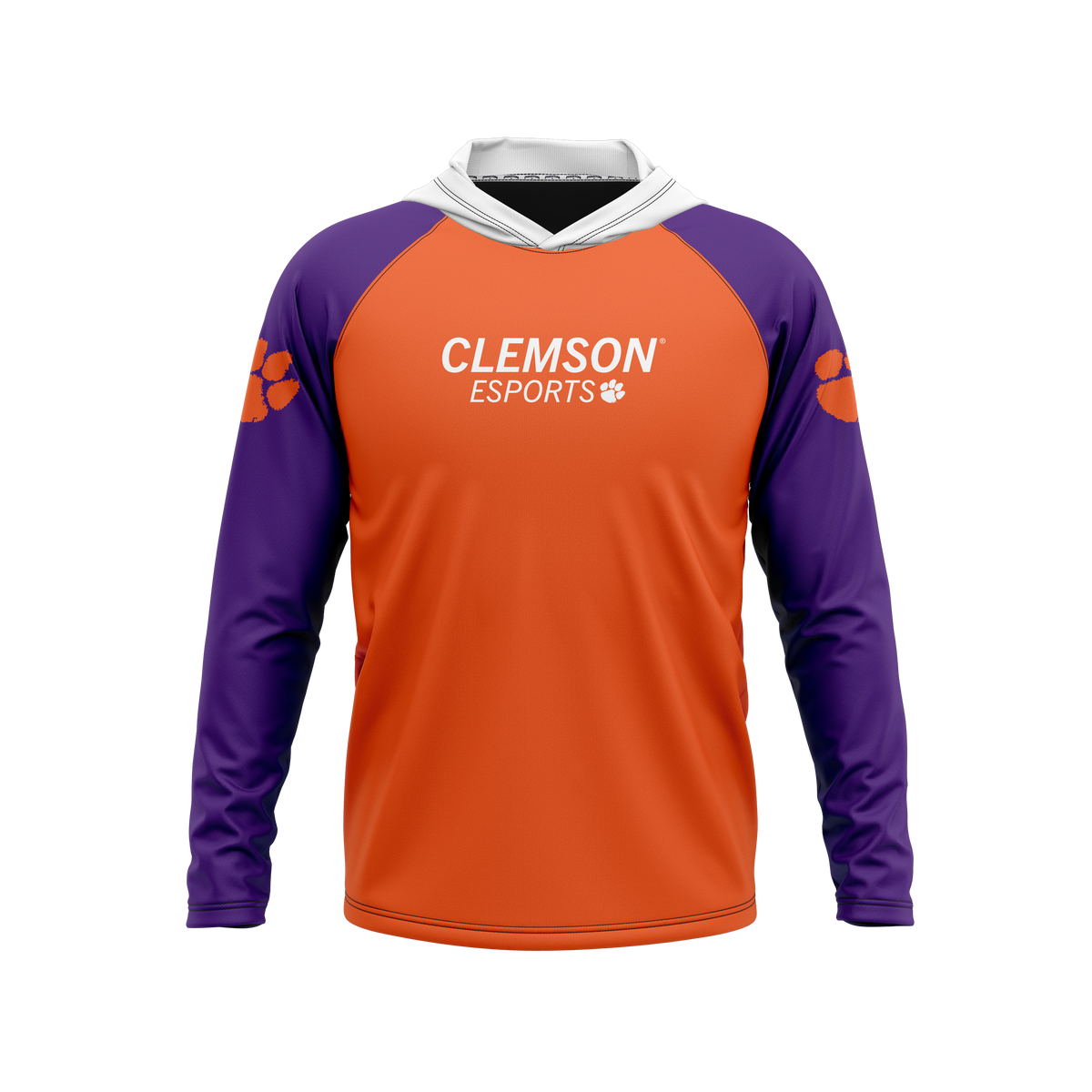 Clemson Esports | Phantom Series | Raglan Long Sleeve Hooded T-Shirt
