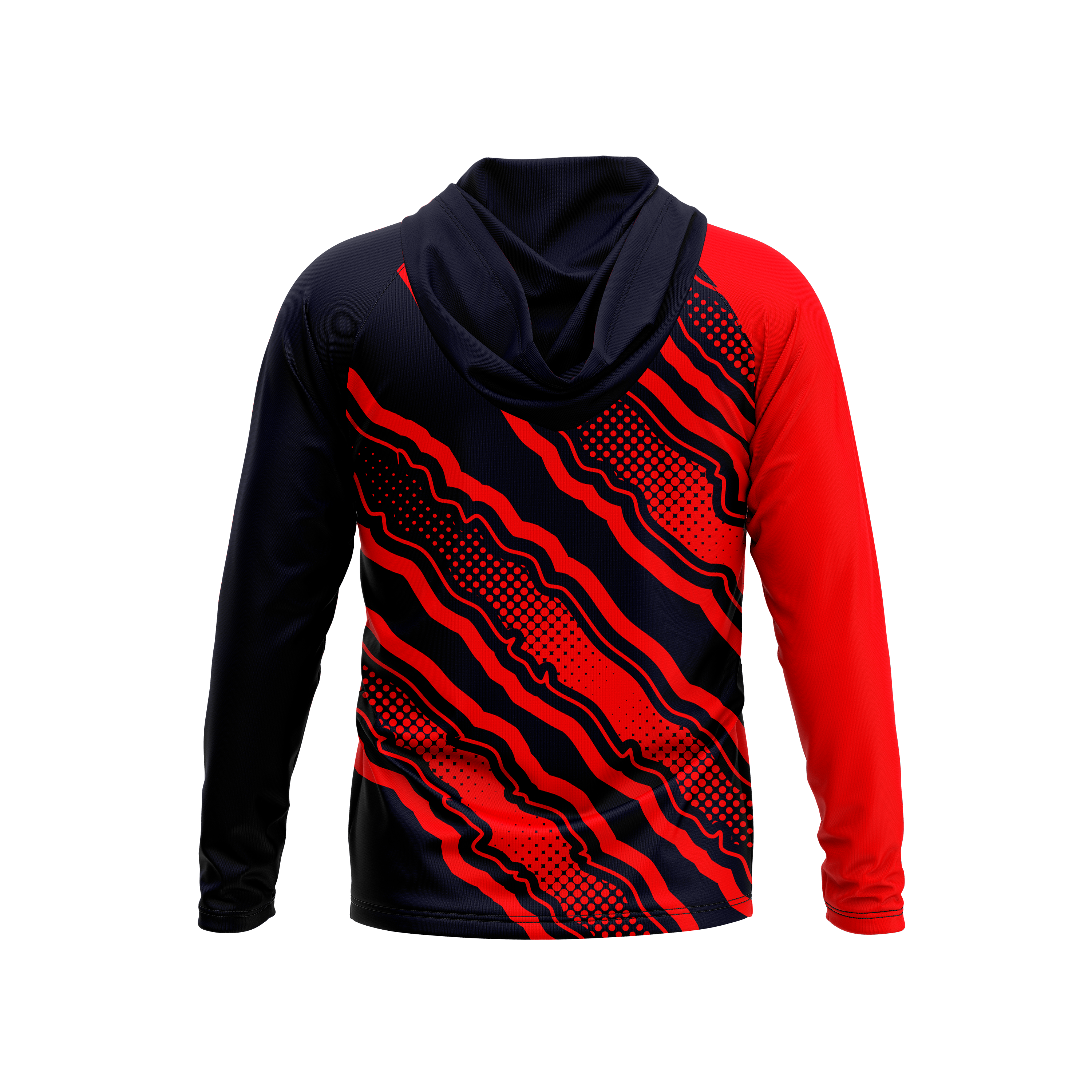 Davis Public Schools | Phantom Series | Raglan Long Sleeve Hooded T-Shirt