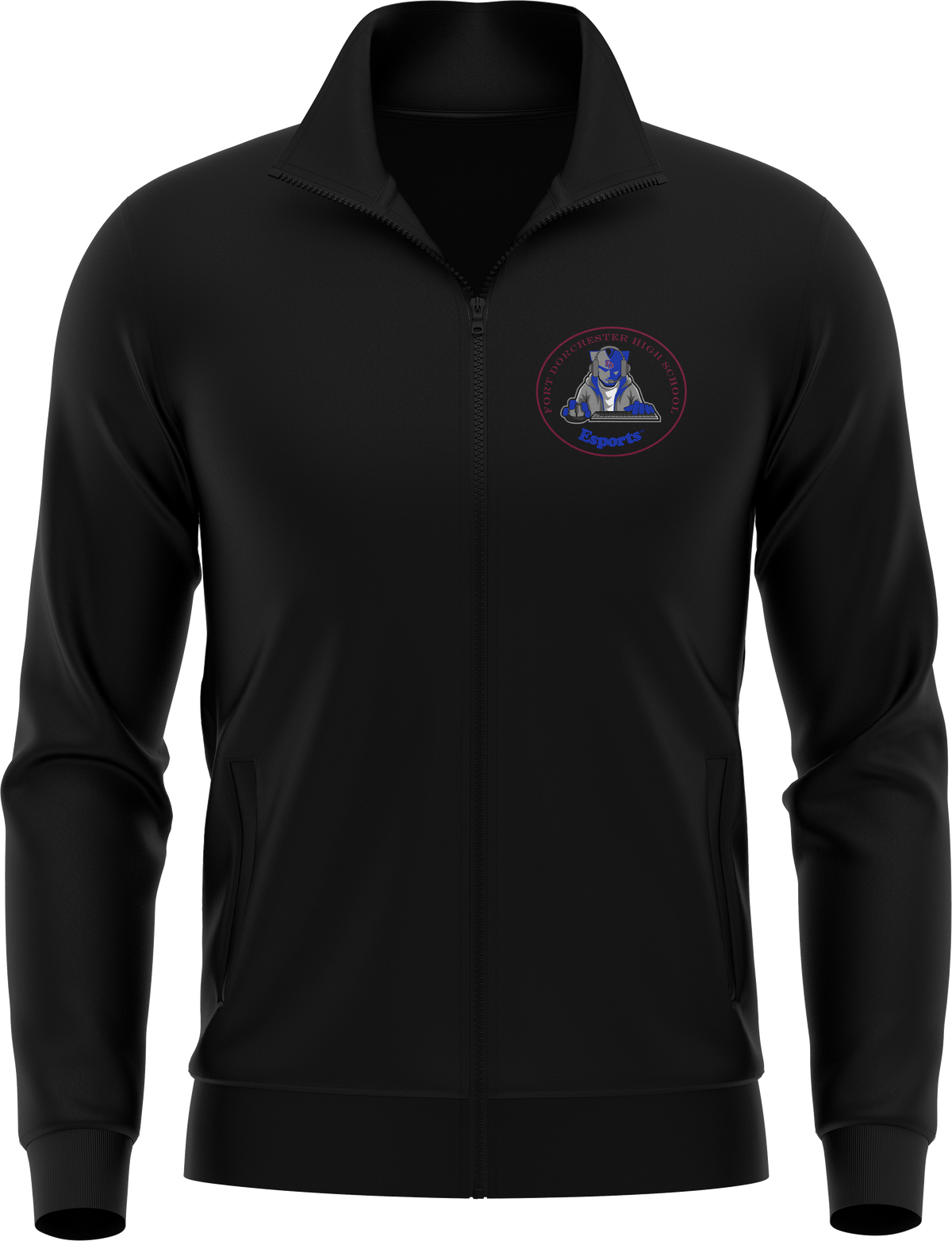 Fort Dorchester High School | Premium Full Zip Water Resistant Blackout Jacket