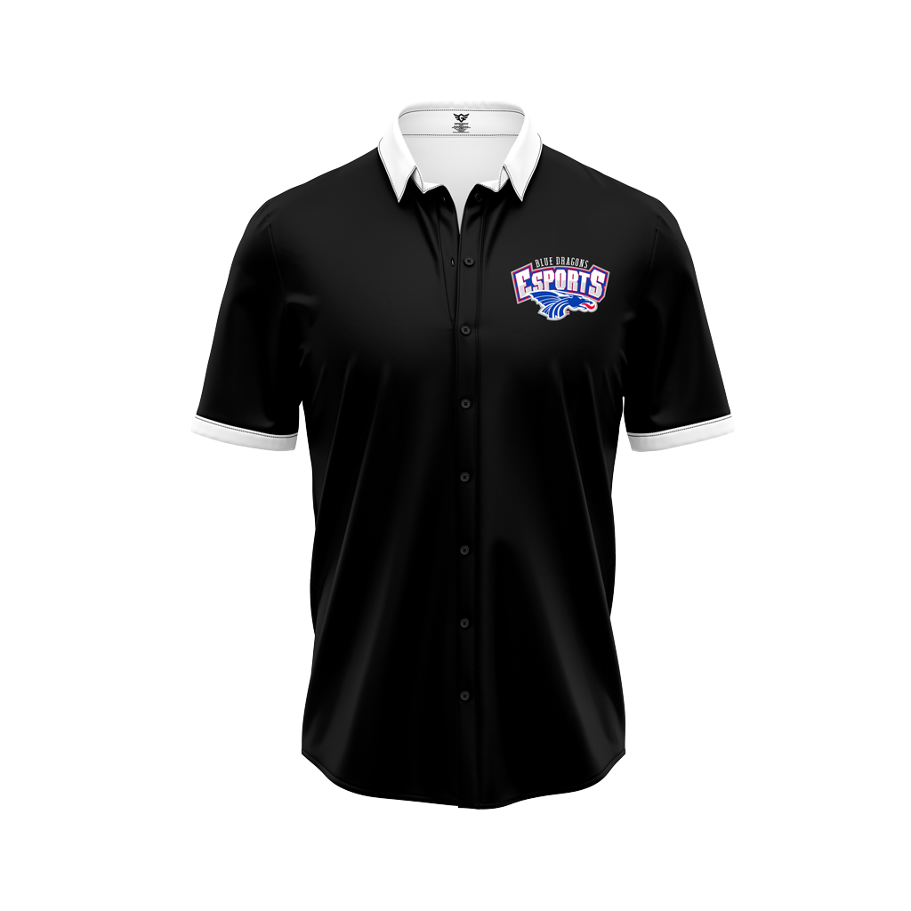 Hutchinson Esports  | Button Up Polo Black