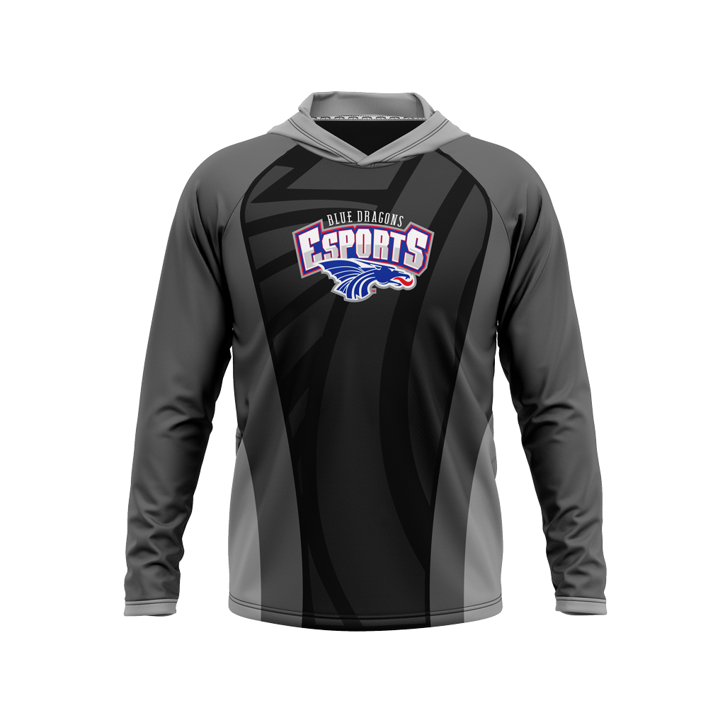 Hutchinson Esports | Long Sleeve Hooded T-Shirt Alt