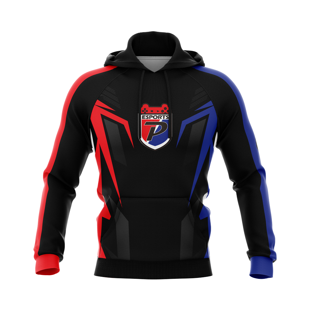 Plainfield High School | Sublimated | Black Pullover Hoodie