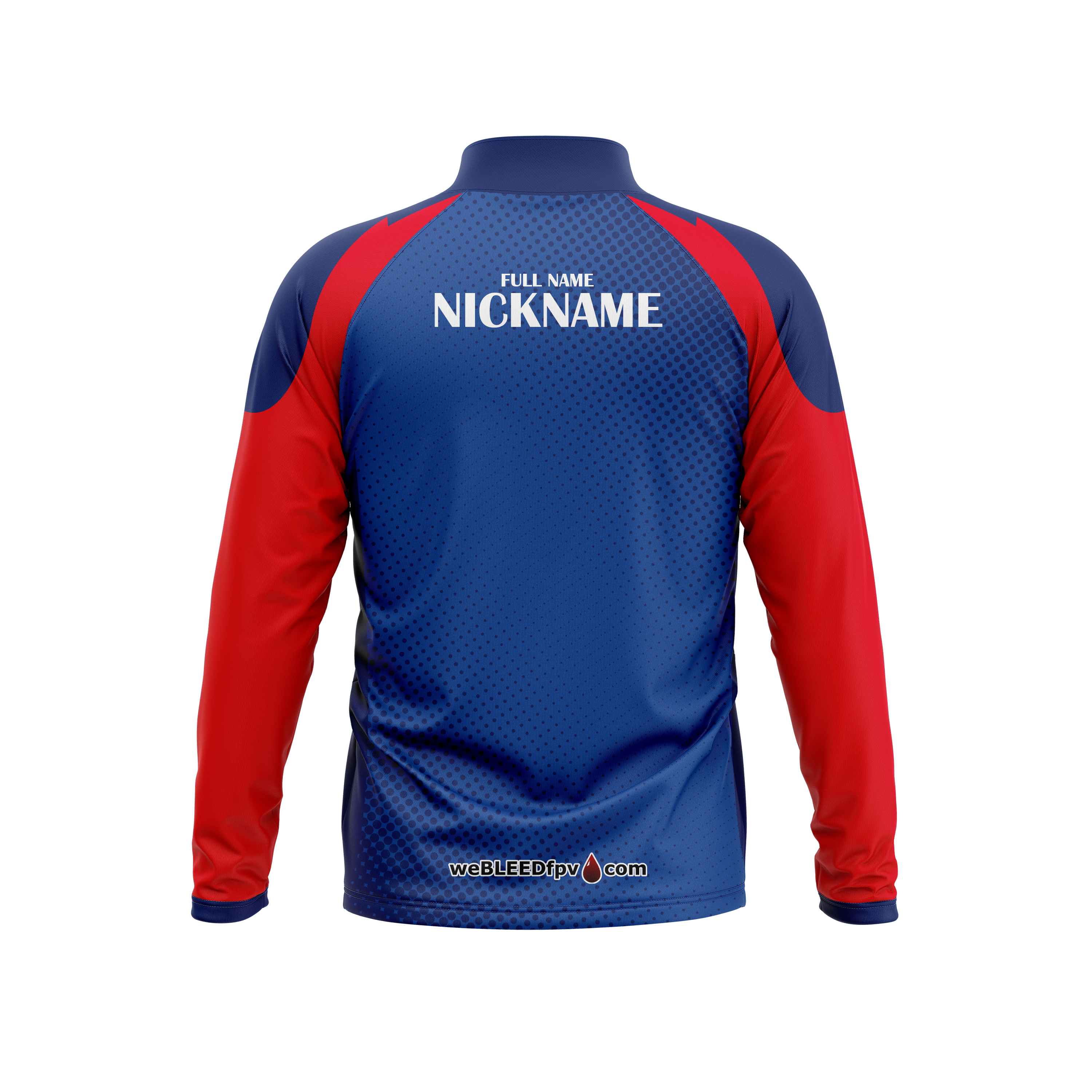 WeBleedFPV | Immortal Series | Red Quarter Zip Pullover