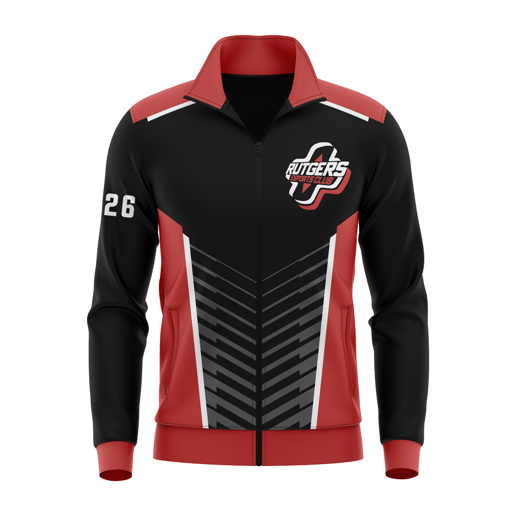 Rutgers University | Premium Full Zip Water Resistant Jacket Striped