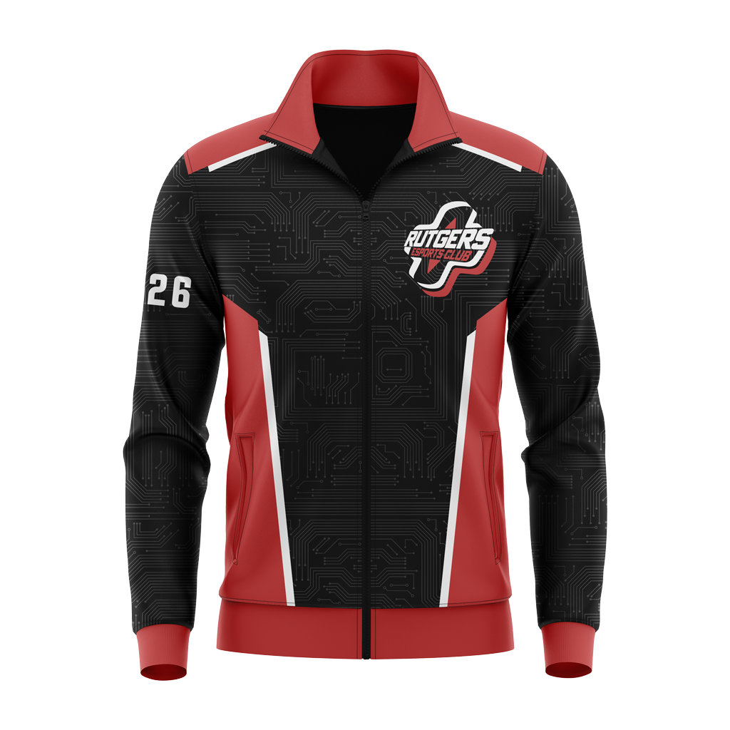 Rutgers University | Premium Full Zip Water Resistant Jacket Glitched