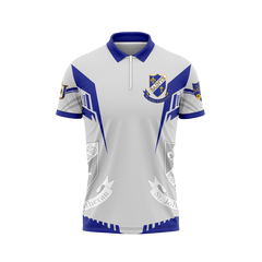 St John Lutheran Quarter Zip Polo White