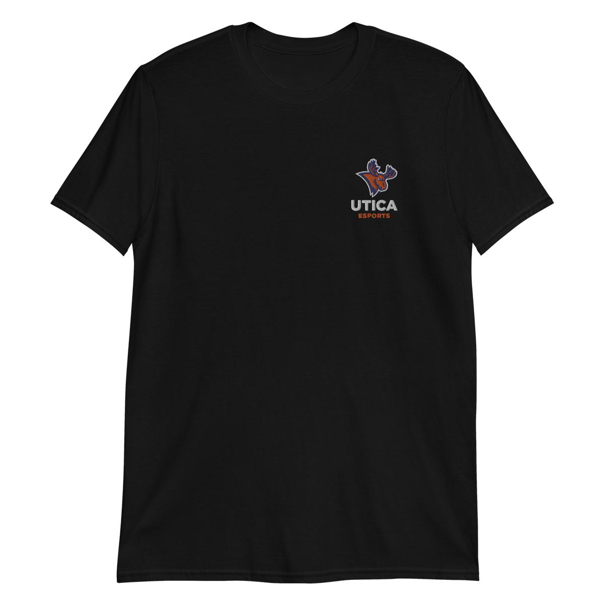 Utica University | On Demand | Embroidered Short-Sleeve Unisex T-Shirt Black